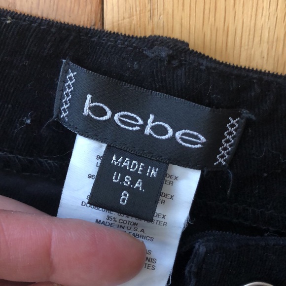 Bebe black corduroy pants, 8 - Picture 2 of 7